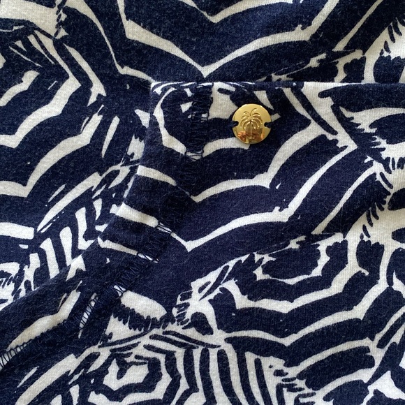 Lilly Pulitzer full zip French Terry Jacket Oh Cabana Boy Navy White XS - Picture 6 of 6